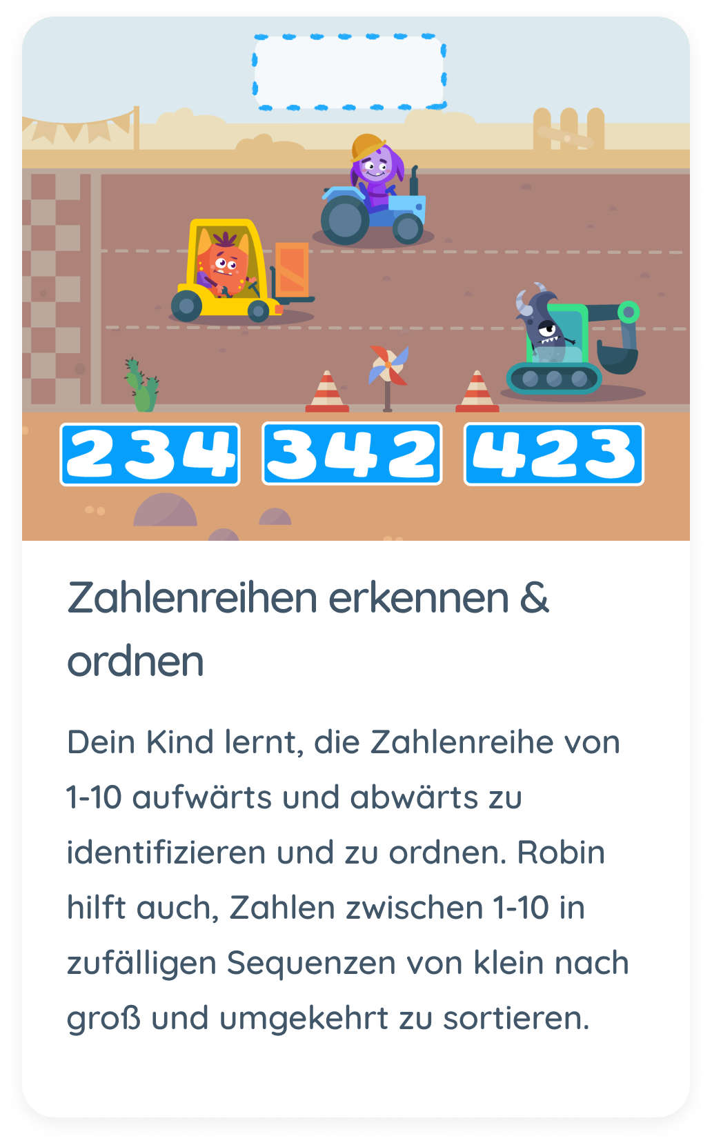 Zahlenreihen erkennen & anordnen