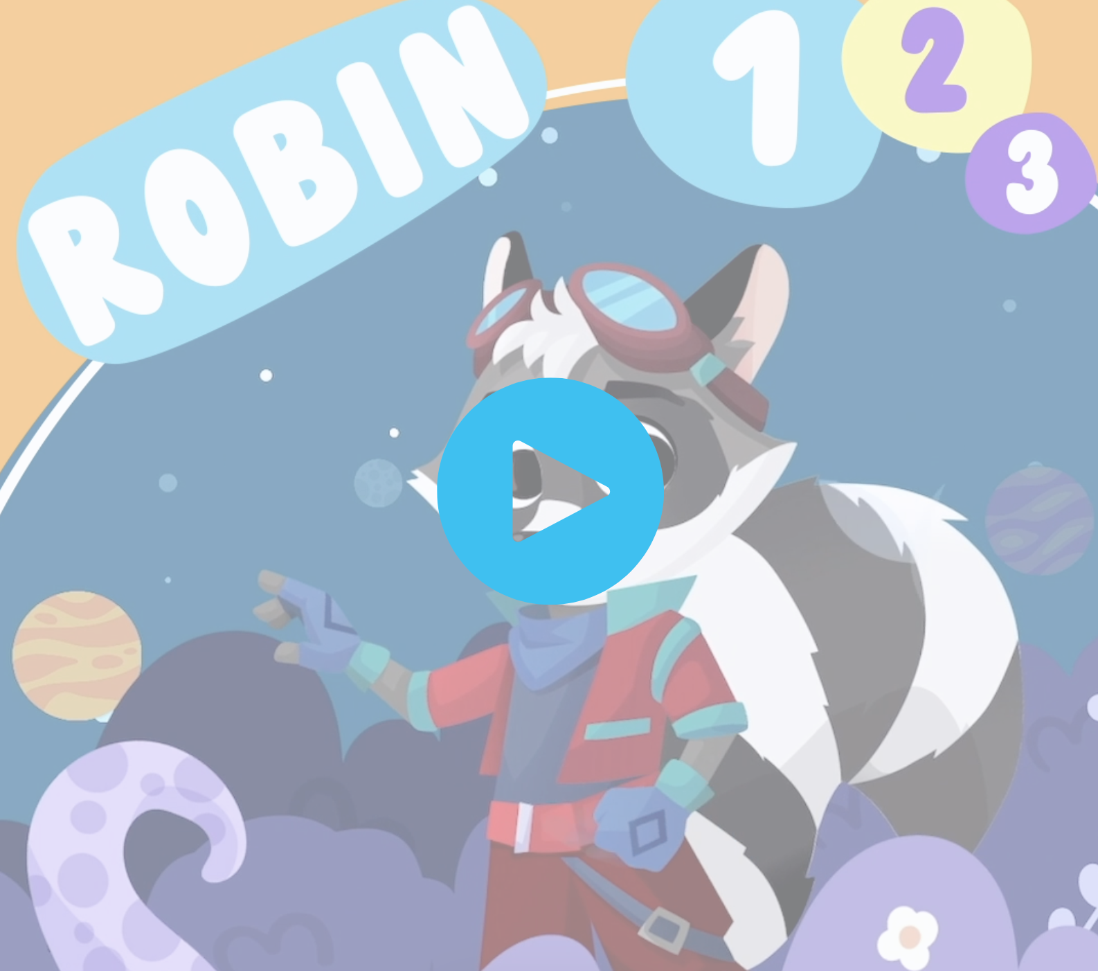 Bild der Figur Robin mit Zahlen