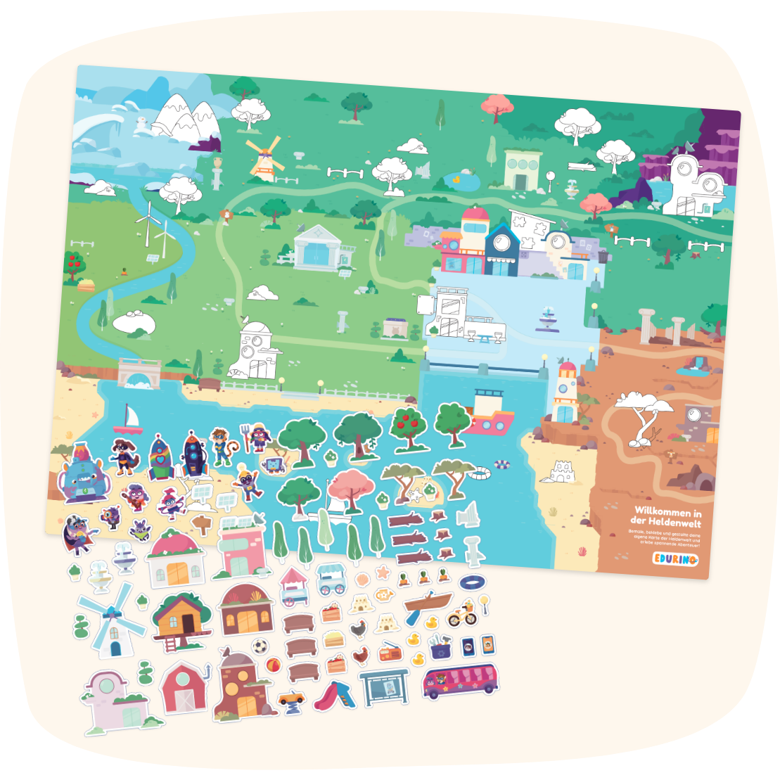 Superhelden Poster & Sticker DIN-A1